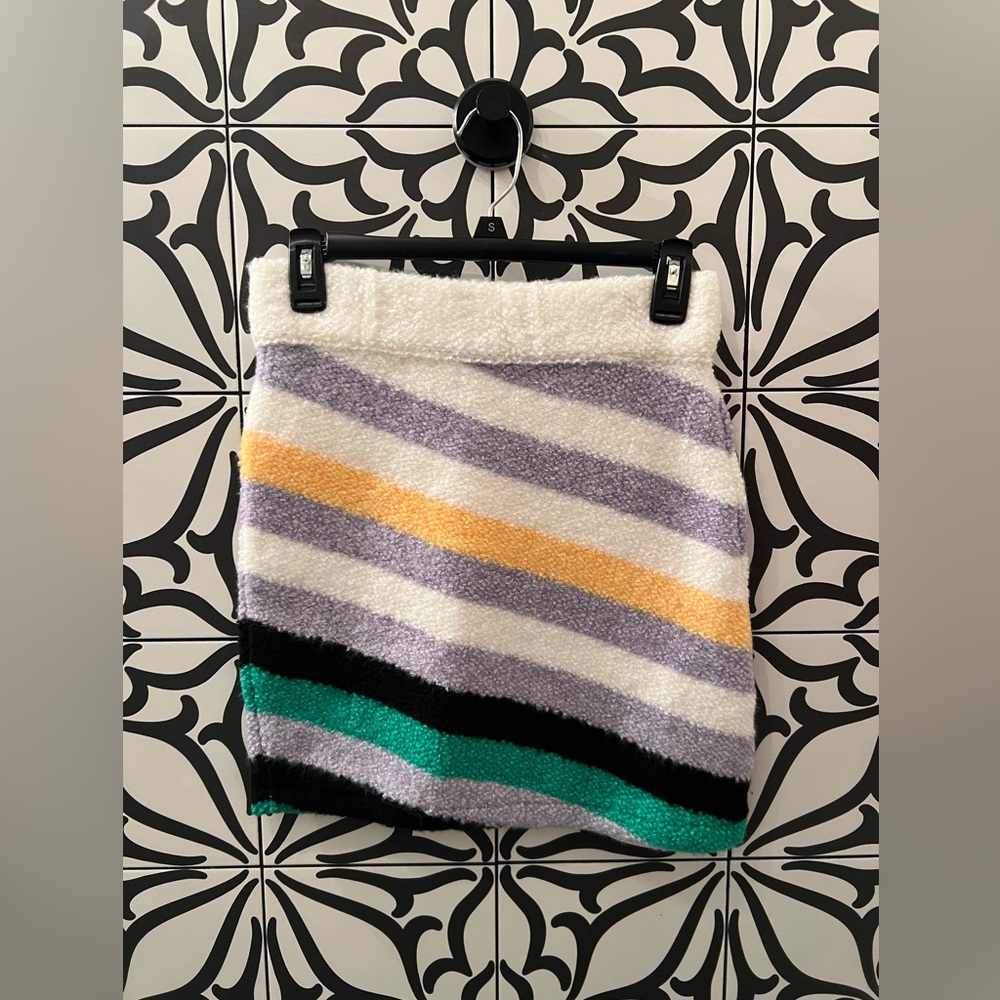Anthropologie Daily Practice Cozy Stripe Sweater Mini Skirt, size S, NWT
